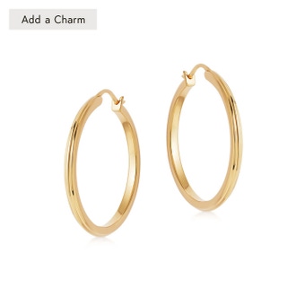 Gold Celestial Linia Medium Hoop Earrings