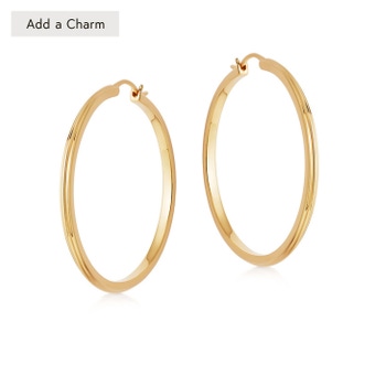 Large Linia Hoop Earrings in Yellow Gold Vermeil