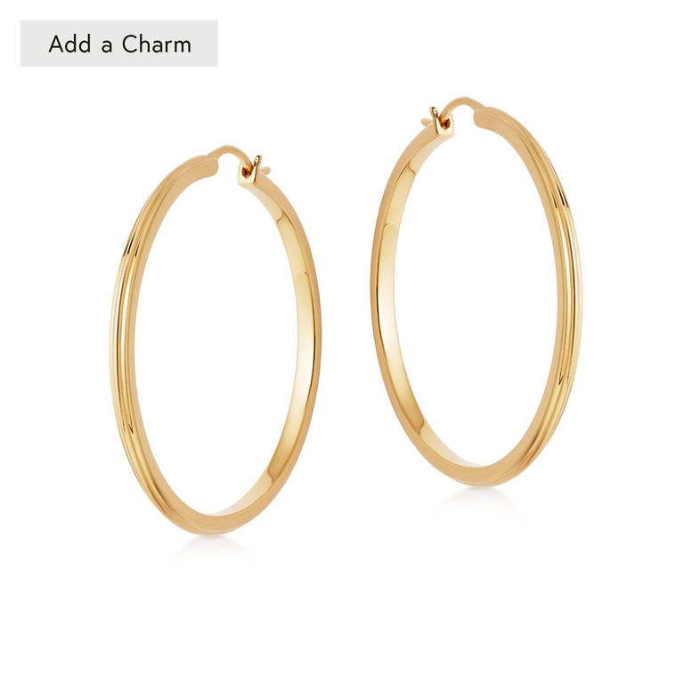 Gold Celestial Linia Large Hoop Earrings
