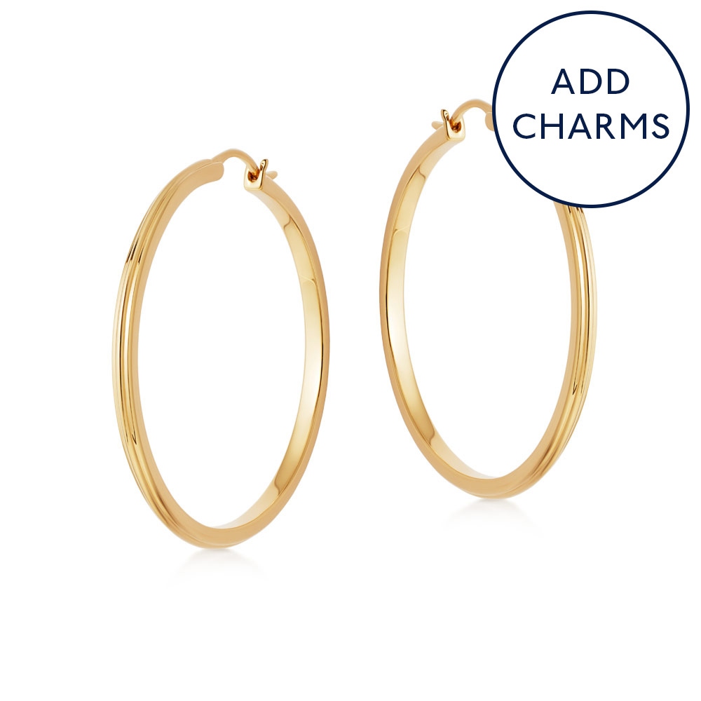 Gold Celestial Linia Large Hoop Earrings