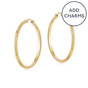 Large Linia Hoop Earrings in Yellow Gold Vermeil