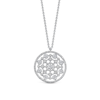 Large Icon Nova Diamond Pendant Necklace in White Gold 