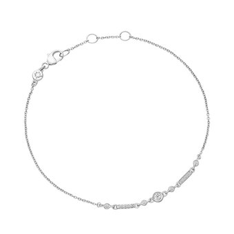 Solid White Gold Icon Nova Mini Natural Diamond Bracelet