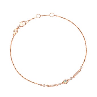 Solid Rose Gold Icon Nova Mini Diamond Bracelet
