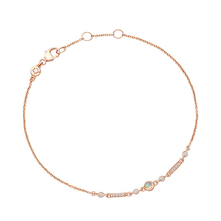 Solid Rose Gold Icon Nova Mini Diamond Bracelet