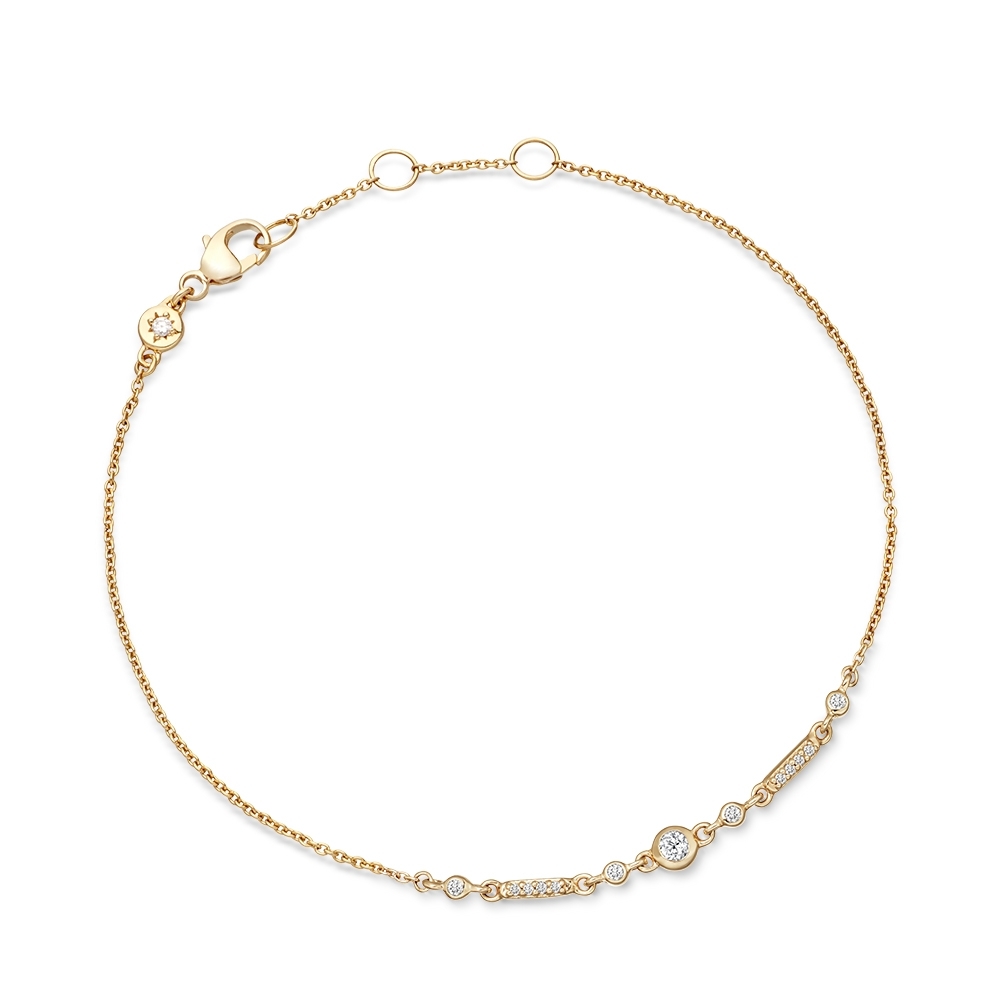 Solid Gold Icon Nova Mini Diamond Bracelet