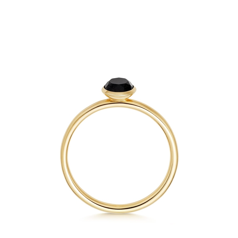 Gold Stilla Mini Black Onyx Ring 