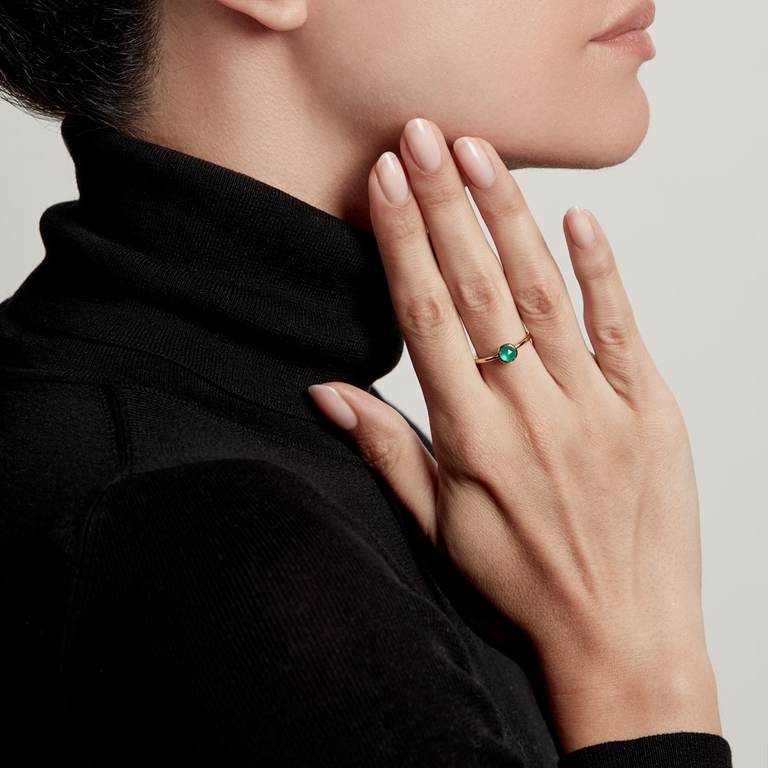 Mini Stilla Green Onyx Ring