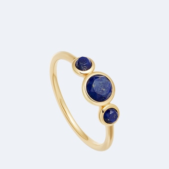 Stilla Triple Lapis Lazuli Ring