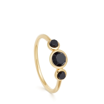 Stilla Triple Black Onyx Ring