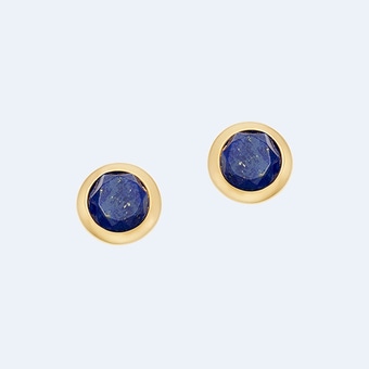 Mini Stilla Lapis Lazuli Stud Earrings