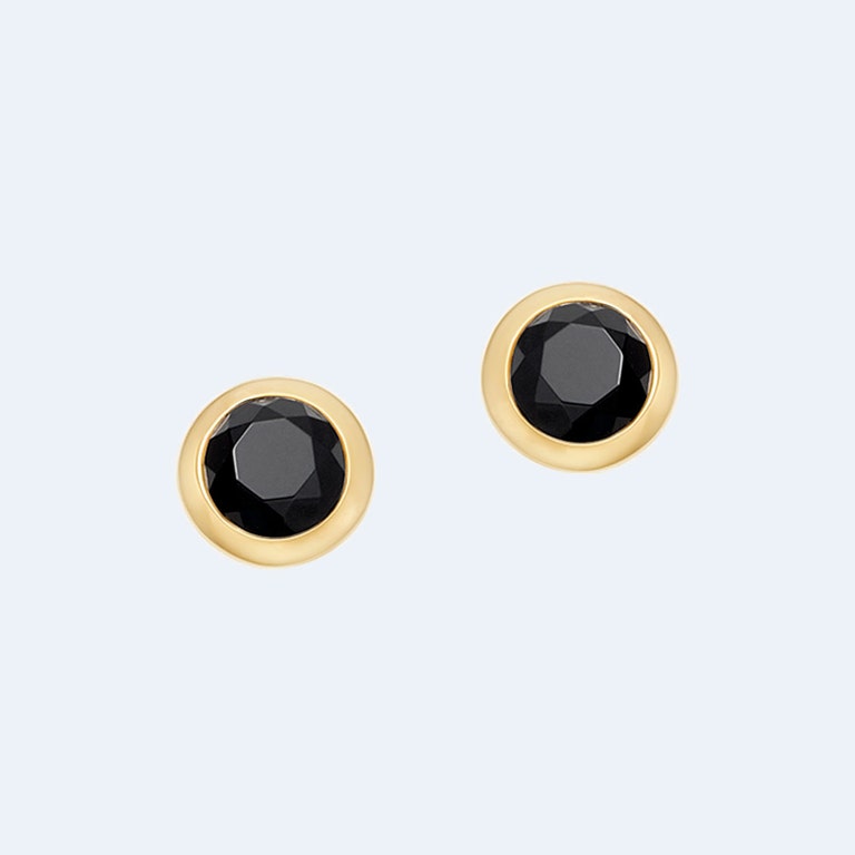 Mini Stilla Black Onyx Stud Earrings