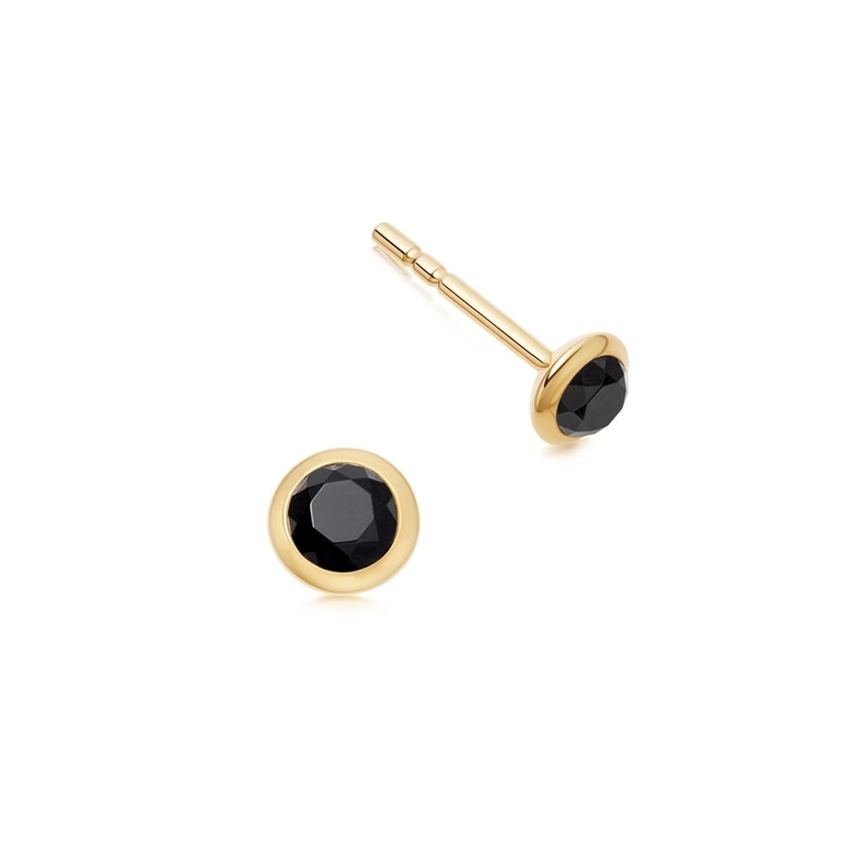 Mini Stilla Black Onyx Stud Earrings