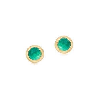 Mini Stilla Green Onyx Stud Earrings