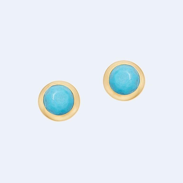 Mini Stilla Turquoise Stud Earrings