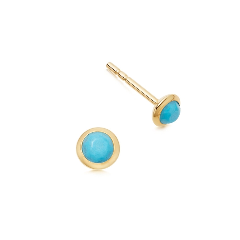 Mini Stilla Turquoise Stud Earrings