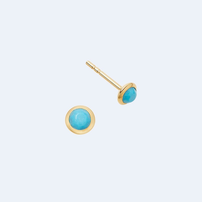 Mini Stilla Turquoise Stud Earrings