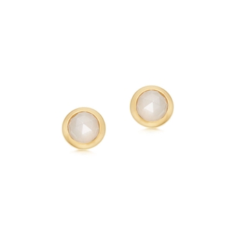 Mini Stilla Moonstone Stud Earrings