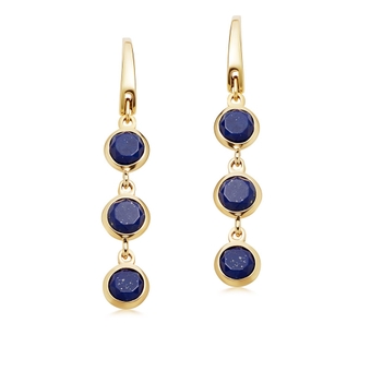 Stilla Triple Lapis Lazuli Drop Earrings