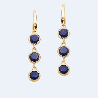 Stilla Triple Lapis Lazuli Drop Earrings