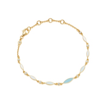 Paloma Petal Bracelet in Yellow gold vermeil