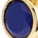Biography Droplet Lapis Lazuli Hoop Earrings in Yellow Gold Vermeil
