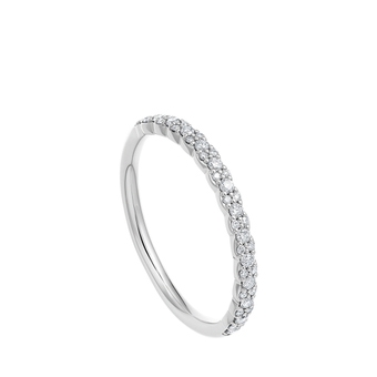 Interstellar Half Diamond Eternity Ring in White Gold