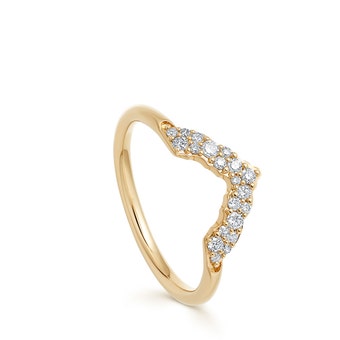 Large Interstellar Axel Diamond Ring Jacket in Yellow Gold