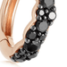 Solid Rose Gold Interstellar Black Diamond Huggie Earrings