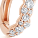 Solid Rose Gold Interstellar Mini Diamond Single Huggie earring