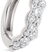 Solid White Gold Interstellar Mini Diamond Single Huggie Earring