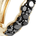 Solid Gold Intertstellar Black Diamond Hoop Earrings