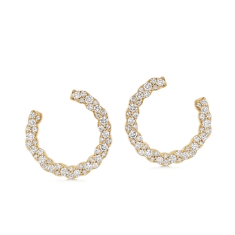 Interstellar Eclipse Diamond Hoop Earrings