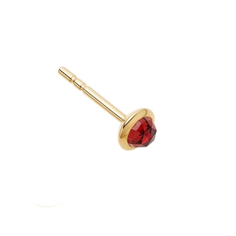 Gold Mini Stilla Garnet Single Stud Earring 