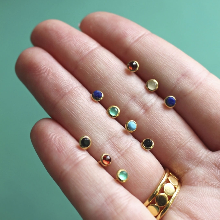 Mini Stilla Turquoise Single Stud Earring