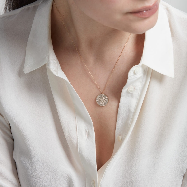 Large Icon Gold Diamond Pendant Necklace in Yellow Gold | 14ct Gold Jewellery | Astley Clarke