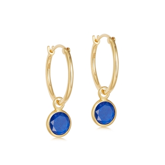Stilla Lapis Lazuli Drop Hoop Earrings