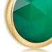 Gold Stilla Drop Green Onyx Hoop Earrings 