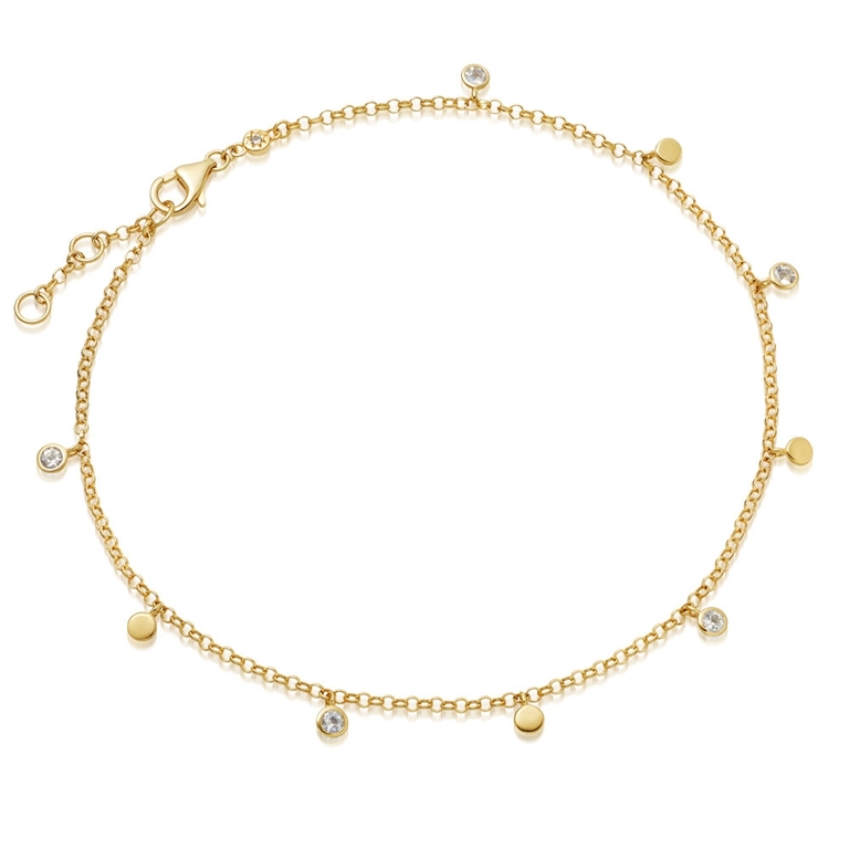 Biography Moonstone Droplet Anklet