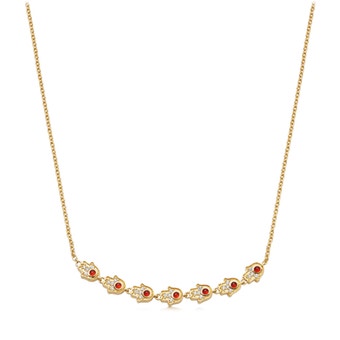 Biography Hamsa Detail Necklace