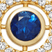 Solid Gold Icon Aura Blue Sapphire Pendant Necklace