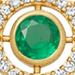 Mini Icon Aura Emerald Pendant Necklace in Yellow Gold