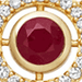 Solid Gold Icon Aura Ruby Pendant Necklace