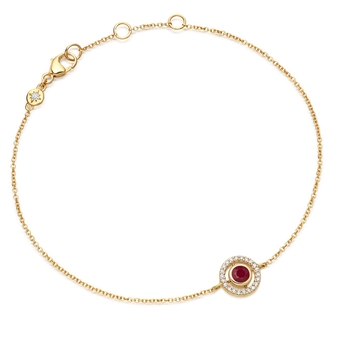 Mini Icon Aura Gold Ruby Bracelet