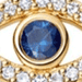Solid Gold Icon Aura Evil Eye Pendant Necklace