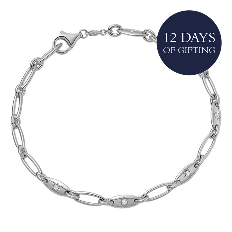 Silver Celestial Orbit Chain Bracelet