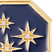 Celestial Blue Enamel Constellation Locket Necklace in Yellow Gold Vermeil