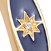 Celestial Blue Enamel Orbit Signet Ring in Yellow Gold Vermeil