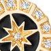 Gold Celestial Black Enamel Astra Ring