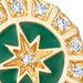 Gold Celestial Green Enamel Astra Ring